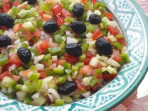 Marokkaanse tomaten paprika salade