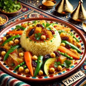 couscous met uien-rozijnensaus