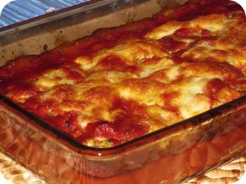 Lasagne met room