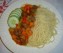 Spaghetti met pittige gehaktballetjes en zoetzure groenten
