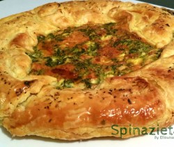 Spinazietaart met kip en Turkse kaas