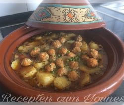 Recept van grote Marokkaanse Tajine met visballetjes