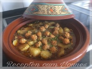 Recept van grote Marokkaanse Tajine met visballetjes