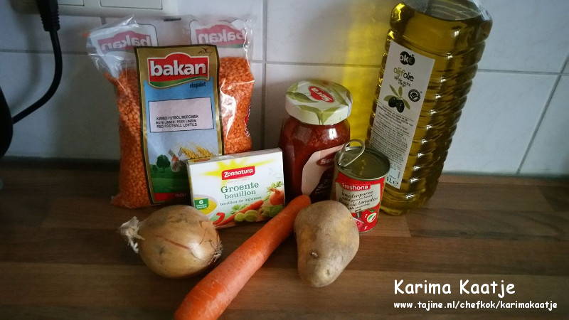 Biologisch Turkse linzensoep ingrediënten