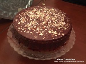 Chococake overgoten met ganache in vijf minuten staat ie in de oven 1