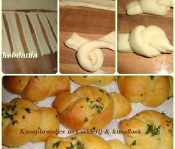 Knoopbroodjes met peterselie en knoflook