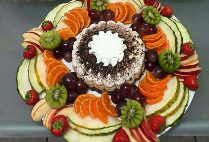 Marokkaanse ijstaart fruitsalade