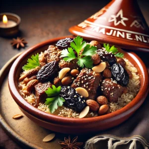 Marokkaanse Vlees Tajine met Pruimen en Amandelen